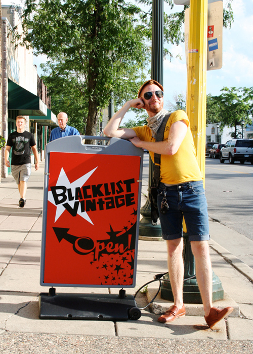 Blacklist Vintage sidewalk signage